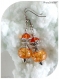 Boucles d'oreilles perles de verre et cristal swarovski orange