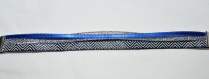 Bracelet trois rubans gris et bleu