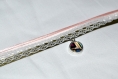 Bracelet dentelle blanche rose et gris avec cabochon 