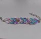 Bracelet imparfait violet, bleu et rose - livraison gratuite