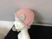 Bonnet laine acrylique  femme rose