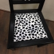 Chaise vintage design dalmatien noire & blanche