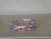Fm005 bracelet coloré sur fil mémoire