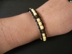 Bra027 bracelet naturel wrap cuir et bois
