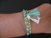 Fm012 bracelet douceur poudrée vert