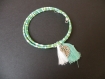 Fm012 bracelet douceur poudrée vert