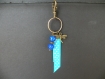 Pc056 porte clefs/bijou de sac libellule bleue