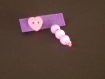 Br001 broche pour enfant *léna* rose et violette