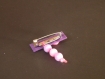 Br001 broche pour enfant *léna* rose et violette