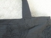 Trc 014 tote-bag coton noir brodé modèle 1