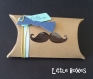 Boîte à dragées berlingot thème moustache 