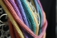 Snood - écharpe en tricotin - couleurs arc-en-ciel
