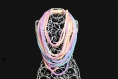 Snood - écharpe en tricotin - couleurs arc-en-ciel