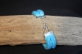 Bracelet en tricotin avec chainette - laine