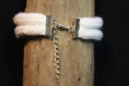 Bracelet en tricotin avec chainette - laine