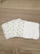 Lingettes bio lavables, lingettes à démaquiller vendues par 10, une face éponge bio blanc, une face coton bio fleuri