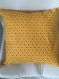 Housse de coussin provençale jaune motifs petites fleurs