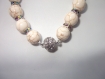 Bracelet perles en verre effet craquelées