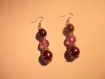 Boucles d'oreilles perles de verre violet