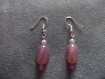 Boucles d'oreilles pendantes perles roses