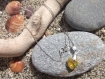 Collier argent pendentif coeur swarovski jaune