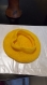 Béret jaune fait-main en acrylique