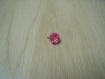 Sept perles facette rose transparent avec anneaux  25-74