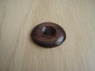 Gros bouton ovale deux ton marron   12-70
