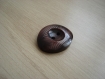 Gros bouton ovale deux ton marron   12-70