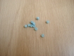 Lot de dix perles bleu claire 4 mm   25-26