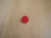 Cinqs boutons à queu capiton en pate de verre rouge   10-34   +3