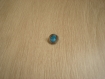 Trois boutons pate de verre bleu clair et cuivré   10-57