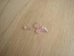 Lot de perles en forme de diamant rose translucide   25-64
