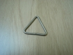 Deux anneaux triangle métal finition argenté   tj