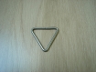 Deux anneaux triangle métal finition argenté   tj