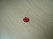  bouton forme ronde rayure nacré rouge   6-28