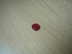  bouton forme ronde rayure nacré rouge   6-28