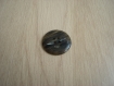 Gros bouton forme ronde marbré vert et blanc   9-100