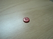 Deux boutons bordeaux rouge nacré marbré lisse   7-44