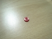 Trois boutons forme rond nacré rouge   6-44