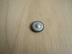 Quatre boutons à queu recouvert tissu gris et vert   12-54