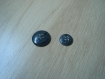 Lot de deux boutons gris granite marbré   14-22