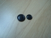 Lot de boutons noir granite marbré   26-23