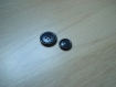 Lot de boutons noir granite marbré   26-23