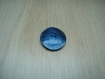 Boutons forme ronde en creux bleu marbré   19-121