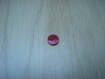 Petit boutons bombé rouge nacré  6-96