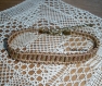Bracelet fil coton couleur lin et perles de rocaille
