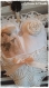 Coeur de noêl en tissu blanc chanvre, napperon ancien, image ange... 