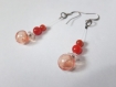 Boucles d'oreille avec perle en verre orange