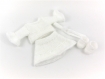 Ensemble vetements pour poupee - habit poupee - tenue de sport jupe blanche et haut blanc